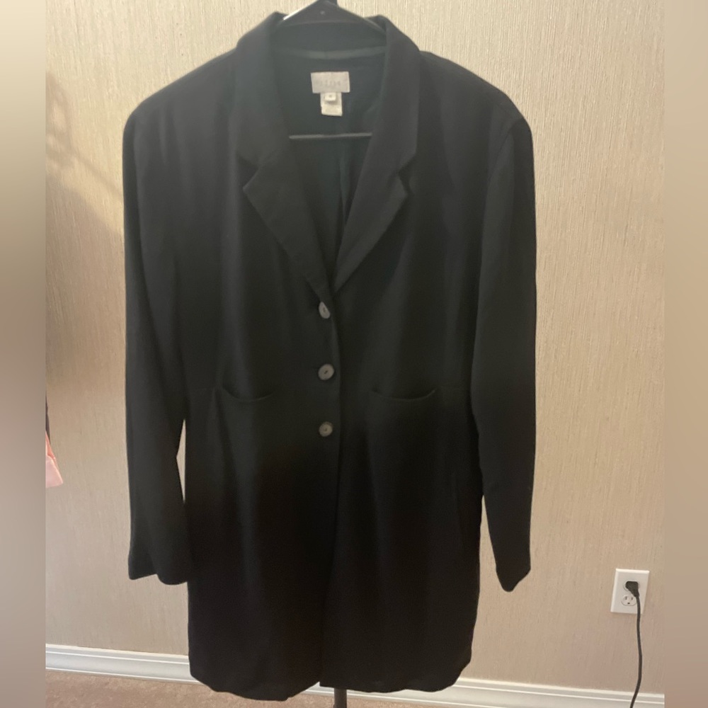 J Jill Overcoat Sz 10 Black
